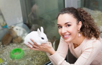 girl with rabbit
